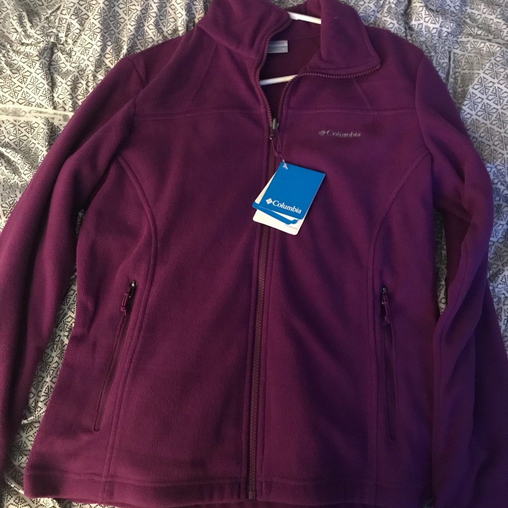 Columbia purple full zip jacket NWT